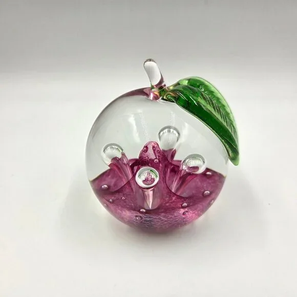 Caithness Glass Windfall Ruby Apple Paperweight Scotland Teacher Nature Decor - Picture 7 of 14